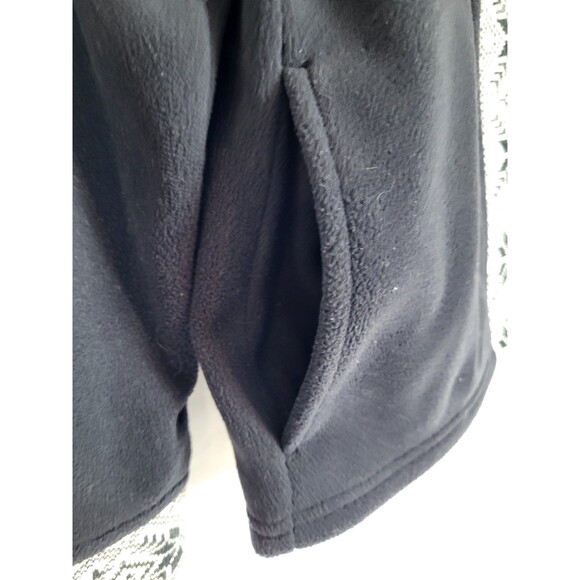 LL Bean Nordic Snowflake Fleece Jacket Full Zip Womens Medium Black - Picture 5 of 5